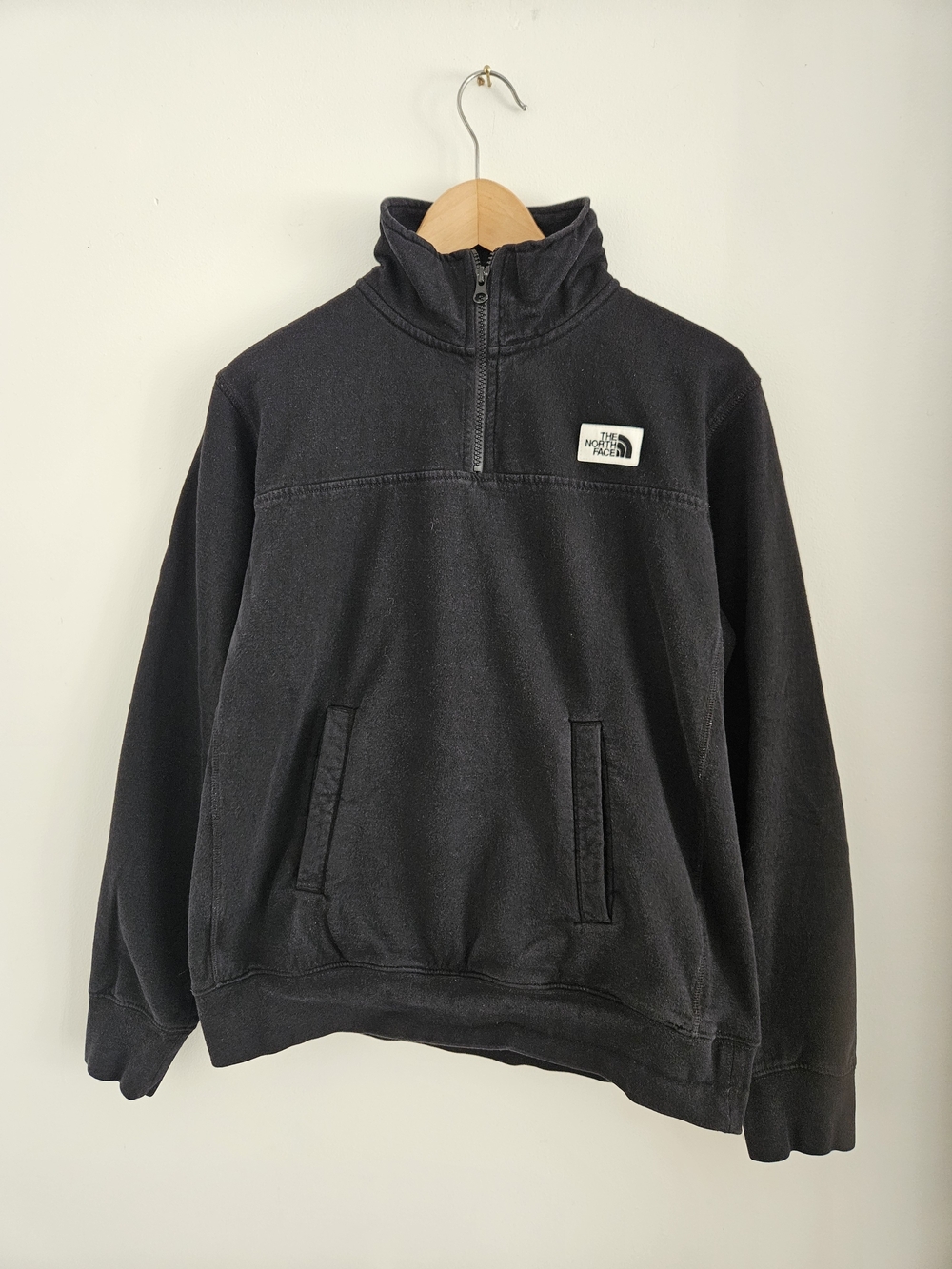 The North Face Quarter-Zip Fleece Pullover Mens Medium Black